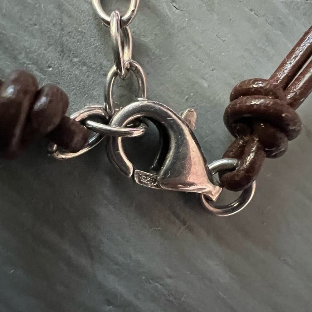 Silpada 925 Sterling Silver & Leather Necklace - Picture 4 of 12